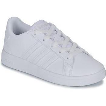 Adidas Grand Court 2.0 Kids' White Trainers - Stylish Lace-Up Sneakers for Boys and Girls