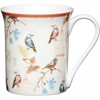 Kitchen Craft 390 ml Birdcage rizado tipo corona para Birdcage taza de porcelana fina, Multi-color