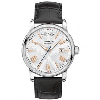 Montblanc Watches Mens Analogue Automatic Watch with Leather Strap 114853