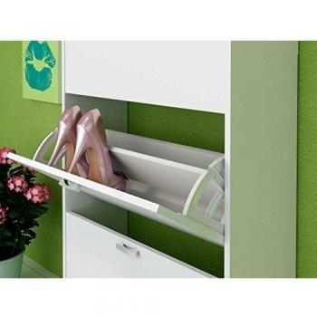 MEKA-BLOCK Zapatero, Madera, Blanco, 120x70x25cm