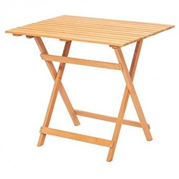 Mesa de Jardín Wellhome 100% Haya Sin Barniz Marrón 80x72x60