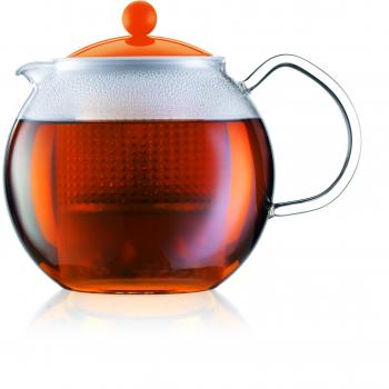Bodum Assam Un sola tetera 1000ml Naranja, Transparente - teteras