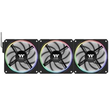 Ventilador Thermaltake TS120 EX RGB 3Pack (120 mm, Alto Rendimiento, Control de RPM y RGB por Software, Conexión Magnética Rápida) Negro