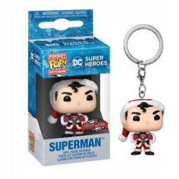 Funko Pocket Pop! Llavero: DC Holiday - Superman Exclusivo