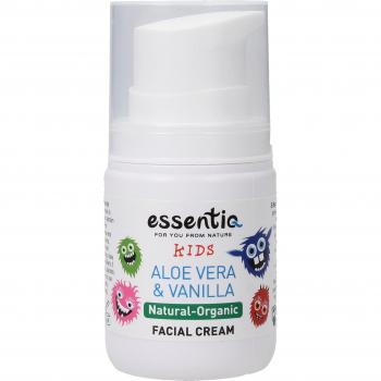 Essentiq Crema Facial Infantil Natural - Aloe Vera y Vainilla, 50 ml