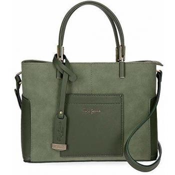 Pepe Jeans Lorain Bolso Verde 25x21x11 cms Piel Sintética