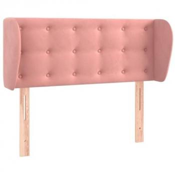 Cabecero de terciopelo rosa 83x23x78/88 cm