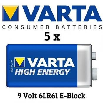 Varta 4922 5 x High Energy 9 V batería Alkaline