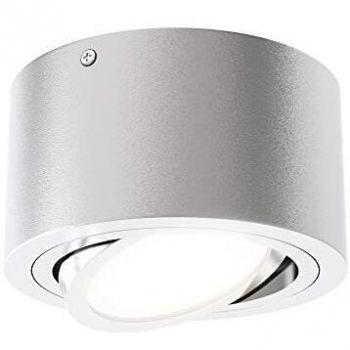 Foco LED Tubular de Techo 5W, 470 Lúmenes, 3000 Kelvin, Color Plata