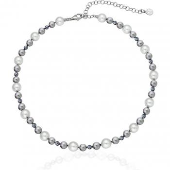 Collar Estela en plata con perlas multicolor