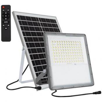 Foco Proyector LED Solar 20W 100lm/W IP65 con Control Remoto Blanco Frío 6000K