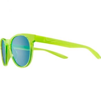 Gafas de sol unisex Nike Horizon Ascent verde claro, diseño completo y marco de plástico