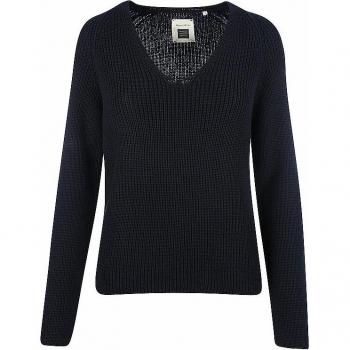 Suéter de mujer Marc O'Polo azul con diseño decorativo en las mangas, 100% algodón orgánico, talla XS