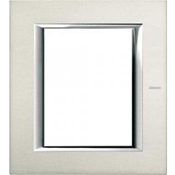 Placa 3+3 mod.axolute aluminio pulido