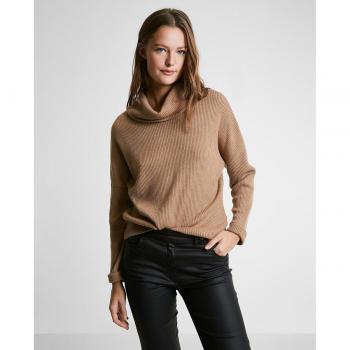 Jersey de mujer de cuello vuelto y manga larga