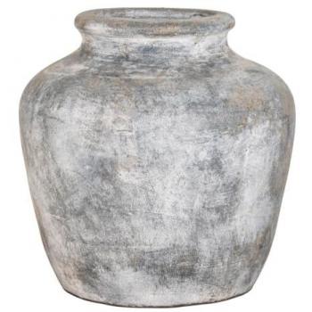 Jarrón Decorativo Santo de Terracota Gris - 30x30x30 cm EPIKASA