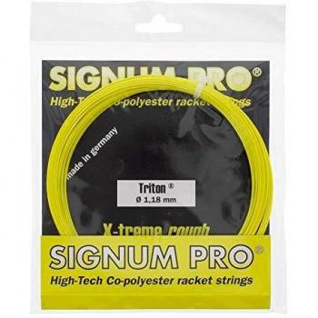 Signum Triton12m Lemon Saitenset 12m-Gelb Cuerda de Tenis, Amarillo