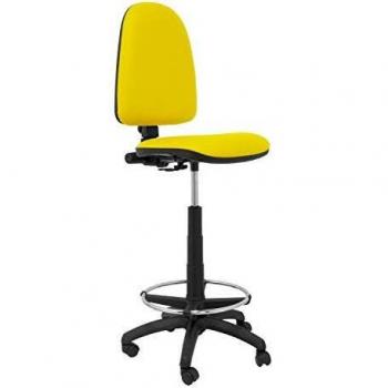 Taburete Ayna de Similpiel en Amarillo por Piqueras y Crespo, Talla Única