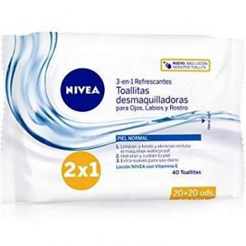 Nivea 1017-34520 Toallitas Desmaquilladoras Make Up Remover Wipes 60 ml
