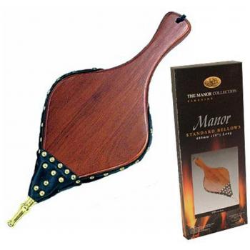 Standard Fireplace Manor Bellows 19 - Brown Wood & Leather Effect Finish by De Vielle