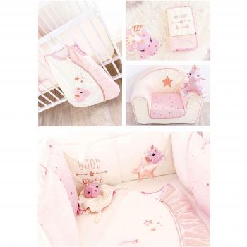 Mobile musical Jolly - 100% poliéster, melodía La vie en rose, diseño rosa/crema, ideal para bebés