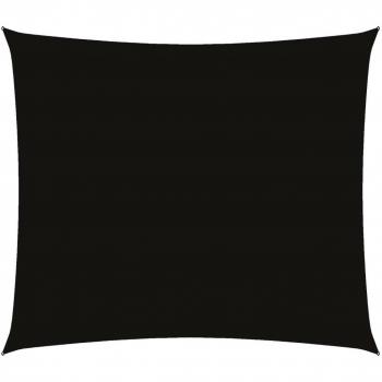Toldo de vela rectangular de tela oxford negro 2x2.5 m