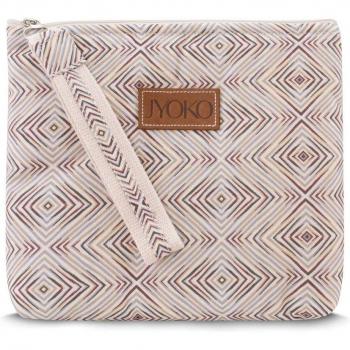 Bolso Clutch Jyoko Dakar Estampado Beige - Versátil y Cómodo