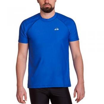 iQ UV 300 Loose Fi - Camiseta con manga corta de protección UV para hombre, color Azul, talla L