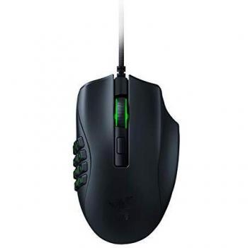 Razer Naga X Ratón ergonómico para juegos MMO con 16 botones programables, interruptores ópticos del ratón, sensor óptico 5G, Chroma RGB, cable Speedflex, negro