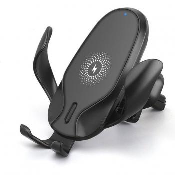 Cargador Inalámbrico Qi 10W para Coche con Soporte de Teléfono y Carga Rápida para iPhone 11 Pro XR XS Max y Samsung S9 S10 S20