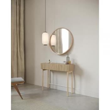 Consola de Entrada Nolie con Cajón - 90 cm - Madera de Roble Aceitado