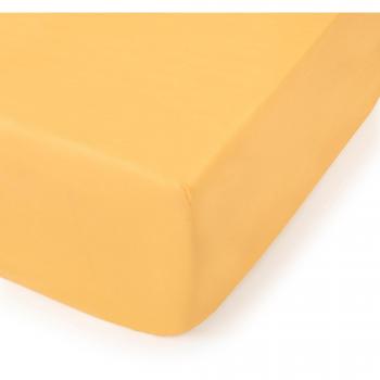 Sábana Bajera Algodón Orgánico Amarillo 90x200 Fácil Planchado