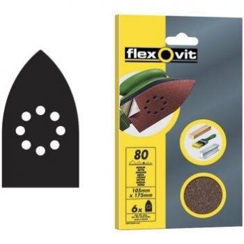 Flexovit FLV26402 Backed Detail Sanding Sheets - 105mm x 175mm - Crs