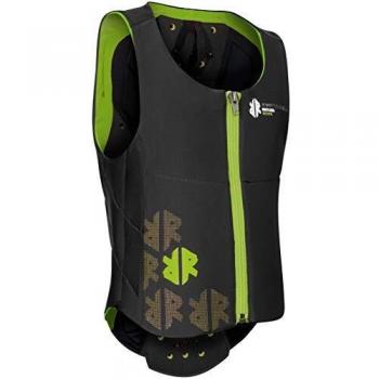Chaleco Protector Ballistic Komperdell para Niños - Protección de Espalda en Color Negro y Verde