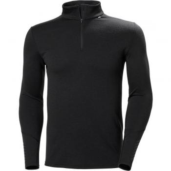 Helly Hansen Men's Lifa Merino Midweight 1/2 Zip Thermal Base Layer Black