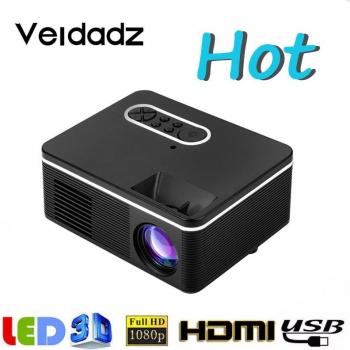 Proyector Mini Portátil VEIDADZ S361, 600 Lúmenes, LED con Altavoz Incorporado y Reproductor Multimedia para el Hogar