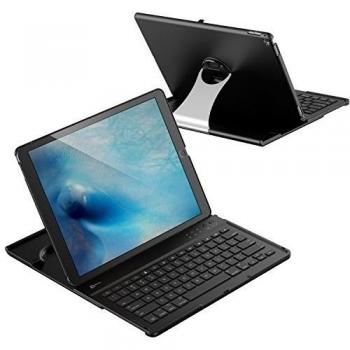 iPad Pro Teclado, JETech Teclado Inalámbrico de Bluetooth con Funda para Apple iPad Pro 12.9 con Multi-Ángulo Soporte, Rotación de 360 Grados