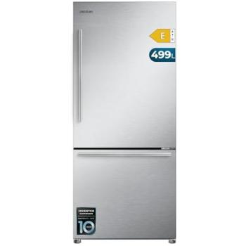 Frigorífico Americano Puerta Francesa Total NoFrost 499L Bolero CoolMarket Combi FD 499 Inox E, Alto 178cm, Ancho 75,9cm, Bajo Consumo, MetalFlex Cooling,