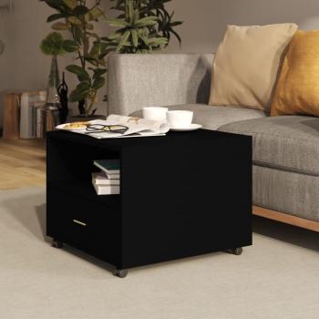 Mesa de centro en madera contrachapada negra 55x55x40 cm