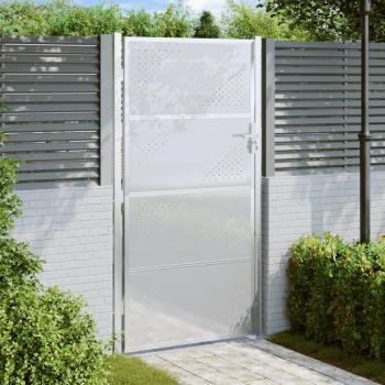 vidaXL Garden Gate 100x180 cm Stainless Steel