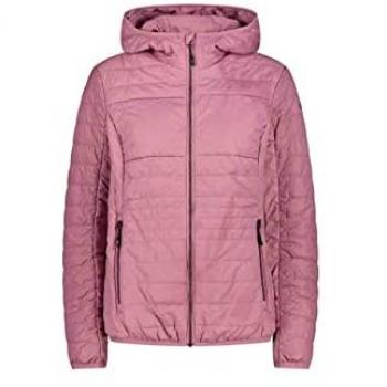 CMP Women's Hooded Lightweight Puffer Jacket 33Z5116 in Pink, Size 3XL