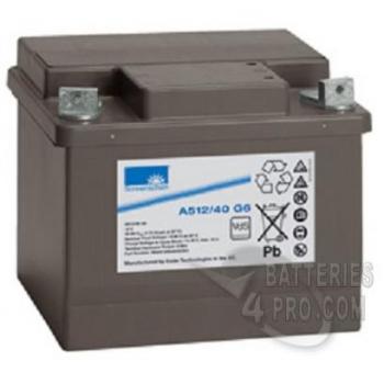 Batería de Gel Sonnenschein 12V 40Ah con terminales de tornillo