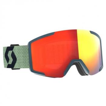 Gafas de Esquí Scott Shield Verde Unisex con Lentes Enhancer Red Chrome CAT3
