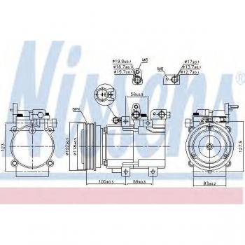 Compresor de aire acondicionado NISSENS 890130