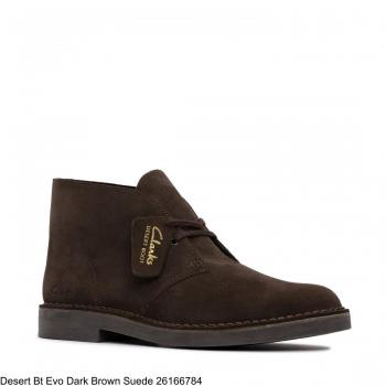 Clarks Desert Bt Evo Dark Brown Suede Lace-Up Boots for Men