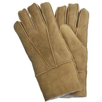 Infinity Leather Unisex Tan Sheepskin Suede Gloves with Adjustable Cuff - Size 3XL