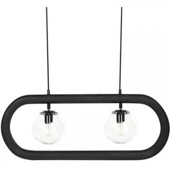 Lámpara colgante de madera de mango negro hecha a mano estilo industrial Boho Ayensu