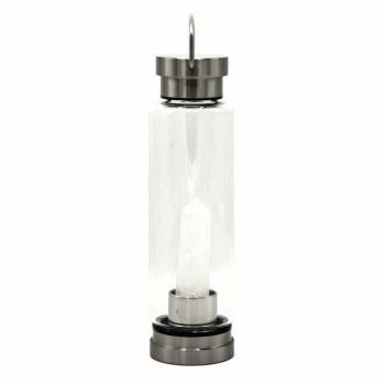 Crystal Infused Water Bottle – Clear Quartz Obelisk