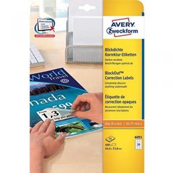 Avery Zweckform 6094 - Etiquetas de corrección