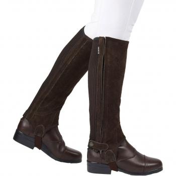 Polainas de equitación unisex de ante suede Dublin II - Gamuza Marrón